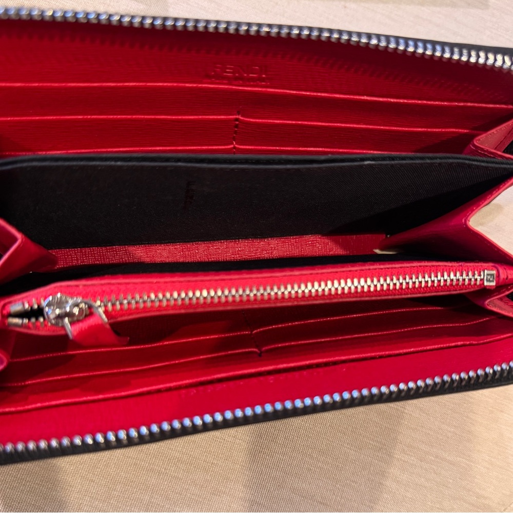 Fendi Black Monster Eye Wallet New - Picture 3 of 6